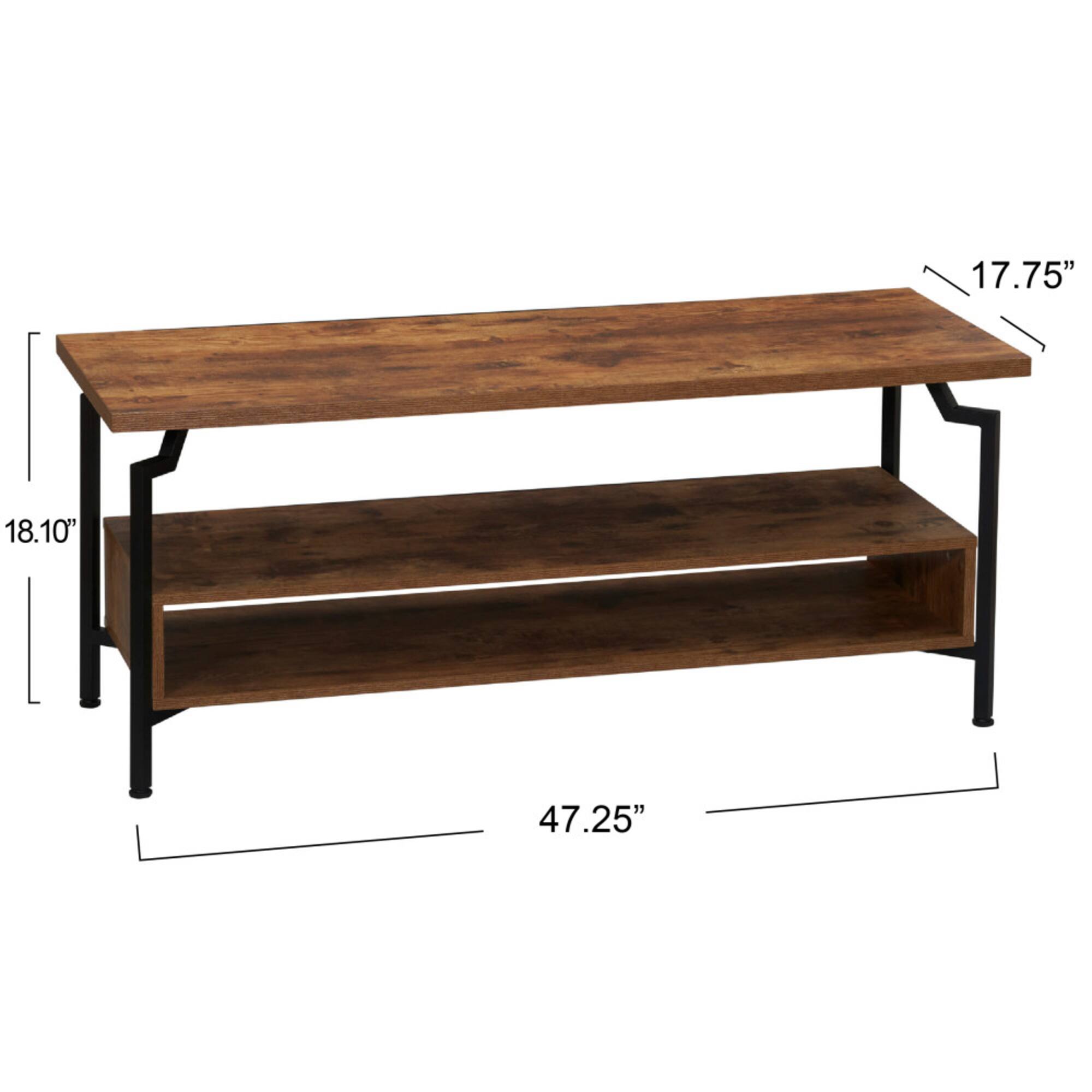 Household Essentials Crown 47" TV Stand with Storage Compartment